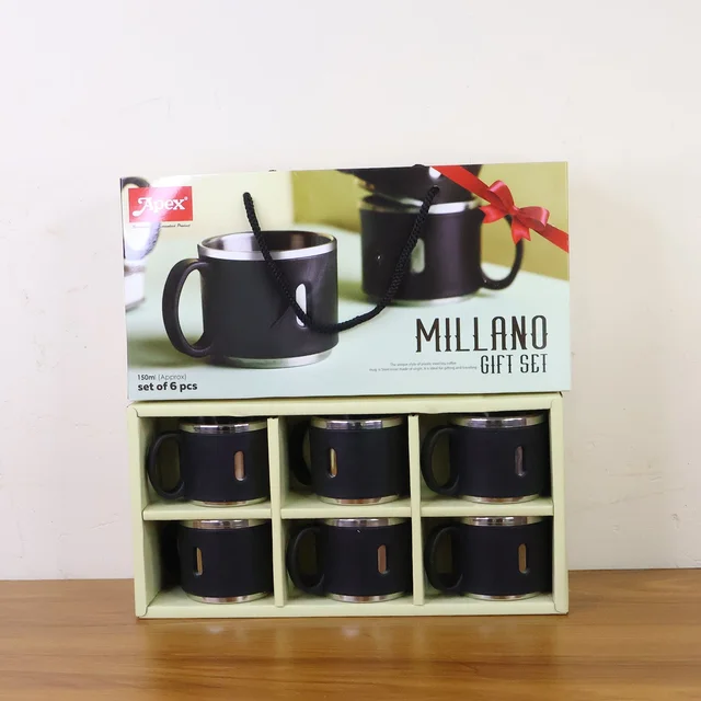 Double Wall Stainless Steel Coffee Mug Set – 150 ML, Insulated & Gift Ready