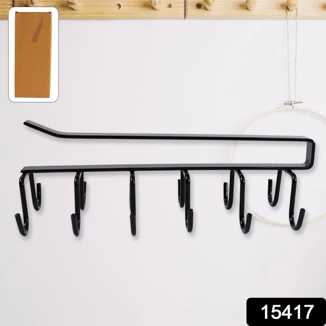 Double-Row Metal Cup Holder Rack – Space-Saving Kitchen Organizer