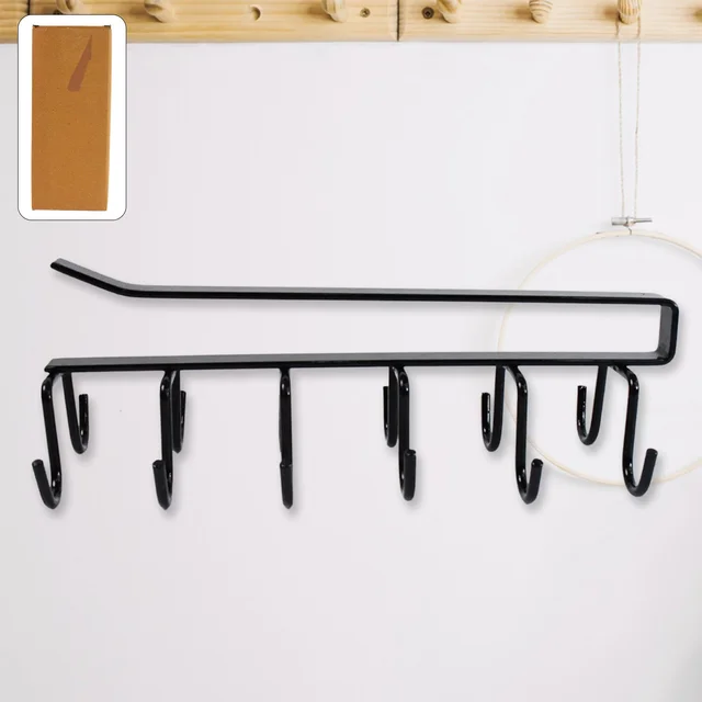 Double-Row Metal Cup Holder Rack – Space-Saving Kitchen Organizer