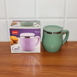 Double-Wall Desk Mug – Stainless Steel, Spill-Resistant 200ml