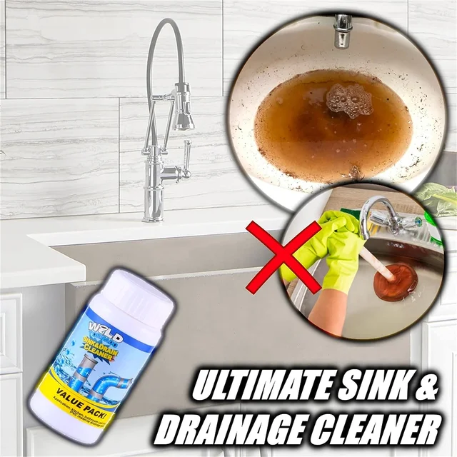 Drain Cleaner Powder – Super Clog Remover for Kitchen & Toilet | ShineCrest