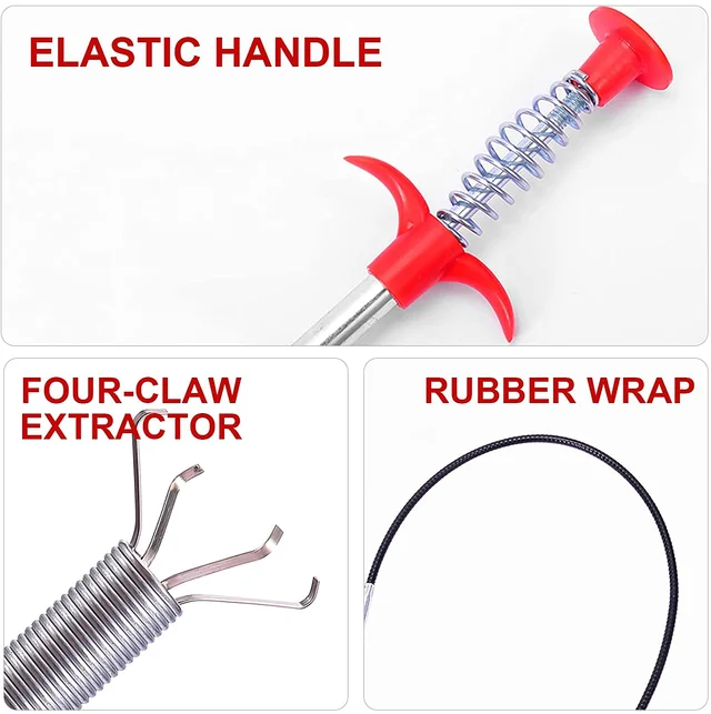 Drain Cleaning Brush – 160 cm Flexible Pipe Cleaner | Velvet Wipe