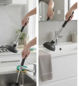 Drain Unblocker Pump – Heavy Duty Rubber Plunger | Velvet Wipe