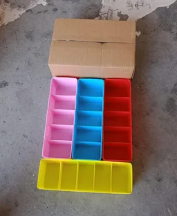 Drawer Organizer Box Set – 5 Grid Compartments (4-Piece) | Organivo