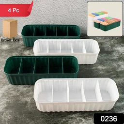 Drawer Organizer for Socks – 5-Compartment Storage (4-Pack) | Organivo