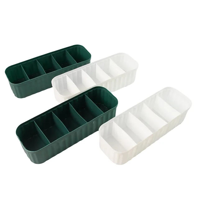 Drawer Organizer for Socks – 5-Compartment Storage (4-Pack) | Organivo