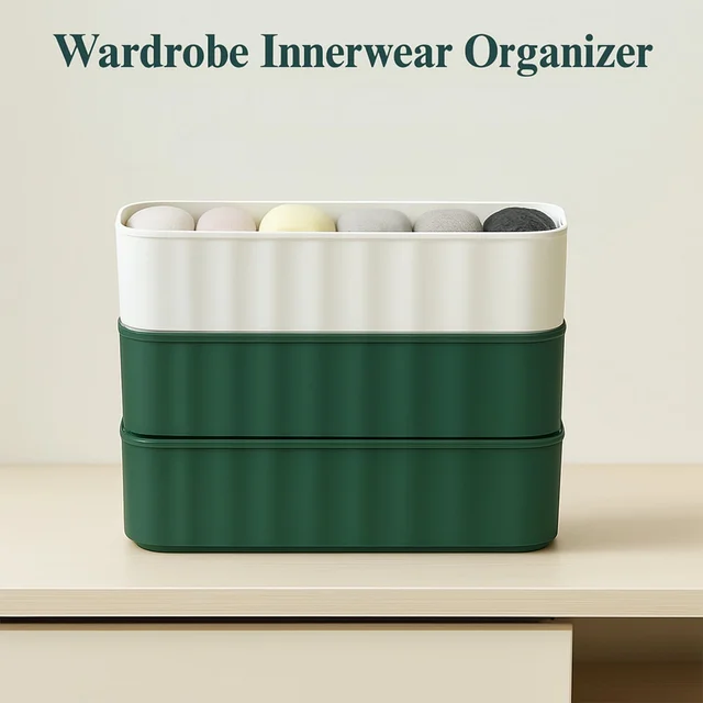 Drawer Organizer for Socks – 5-Compartment Storage (4-Pack) | Organivo