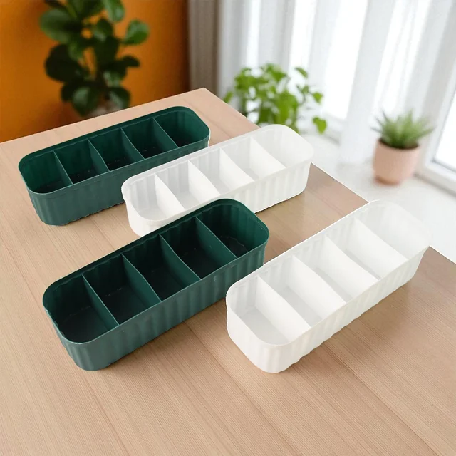Drawer Organizer for Socks – 5-Compartment Storage (4-Pack) | Organivo