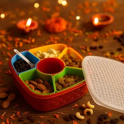 Dry Fruit Box with Spoon – BPA-Free 7-Compartment Organizer