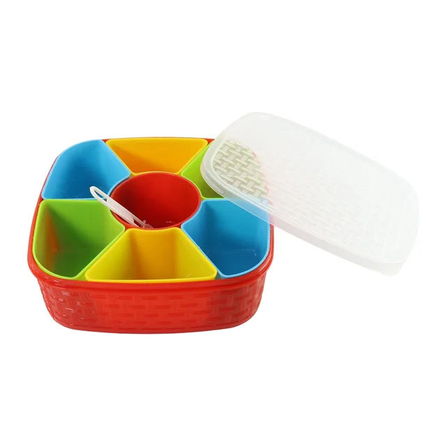 Dry Fruit Box with Spoon – BPA-Free 7-Compartment Organizer