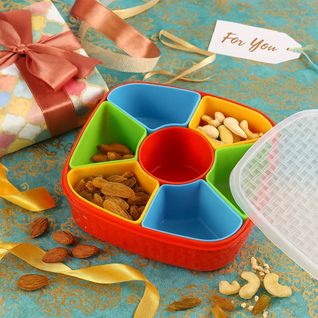 Dry Fruit Box with Spoon – BPA-Free 7-Compartment Organizer