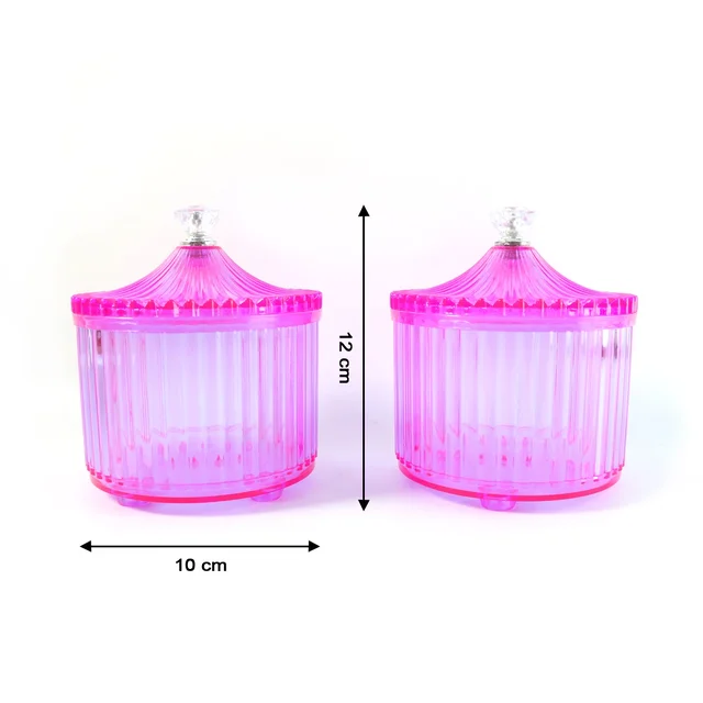 Dry Fruit Storage Jars – Luxury Transparent Plastic Set of 2