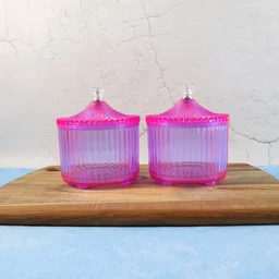 Dry Fruit Storage Jars – Luxury Transparent Plastic Set of 2