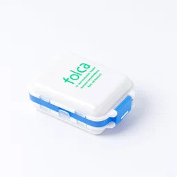 Dual-Sided Pill Organizer Box – Portable 8-Compartment Medicine Case