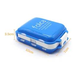 Dual-Sided Pill Organizer Box – Portable 8-Compartment Medicine Case