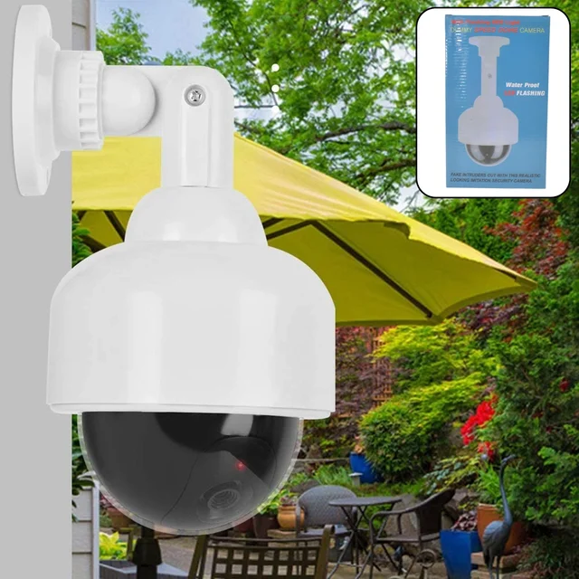 Dummy CCTV Camera – Realistic with Flashing LED & 360° Rotation | Safelix