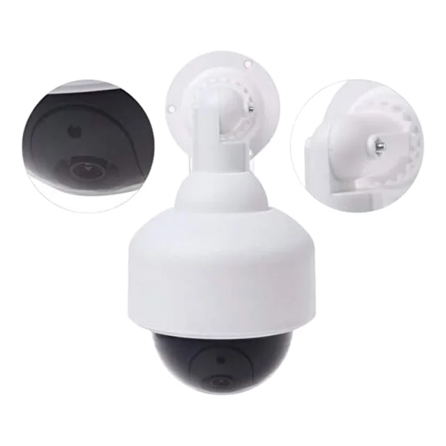 Dummy CCTV Camera – Realistic with Flashing LED & 360° Rotation | Safelix