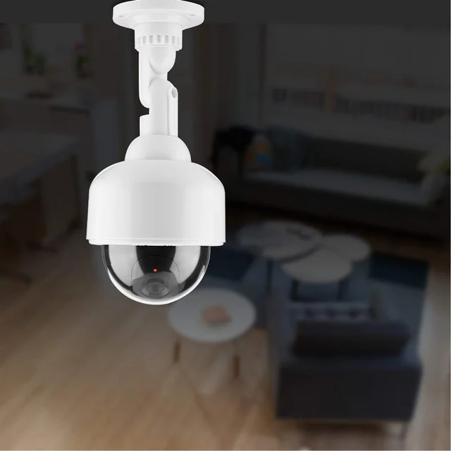 Dummy CCTV Camera – Realistic with Flashing LED & 360° Rotation | Safelix