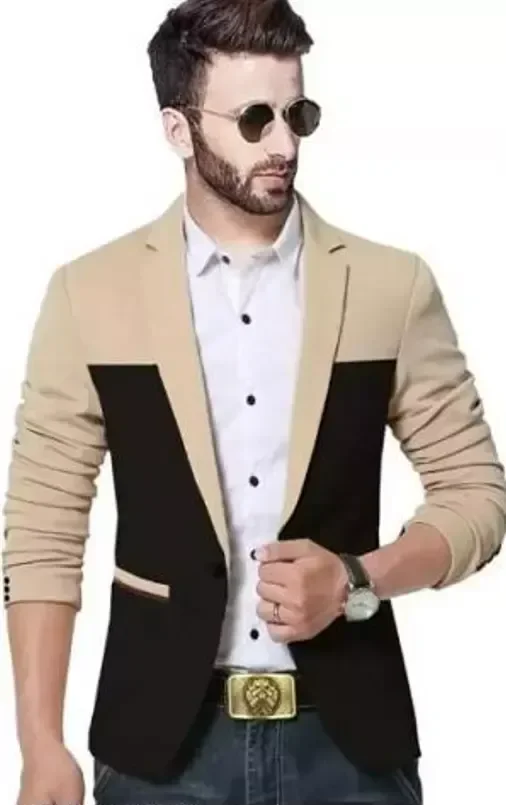 Men Solid Single Breasted Casual, Festive & Wedding Blazer MO - M