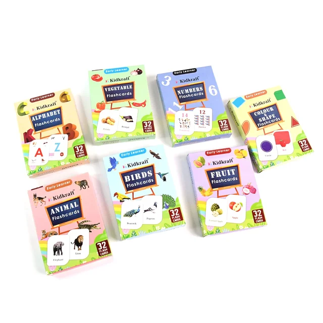 Early Learner Flashcard Set – 224 Durable Educational Cards