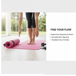 Eco-Friendly Yoga Mat – Non-Slip Fitness Mat 180x60cm | FitFuzion