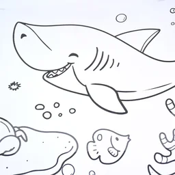 Educational Coloring Roll – Giant Ocean-Themed Art Paper for Kids