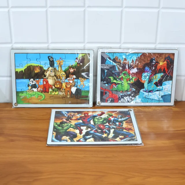 Educational Wooden Jigsaw Puzzle Board – Skill Building for Kids