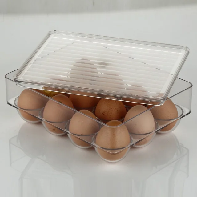 Egg Storage Box – 12-Cavity Refrigerator Organiser | Organivo