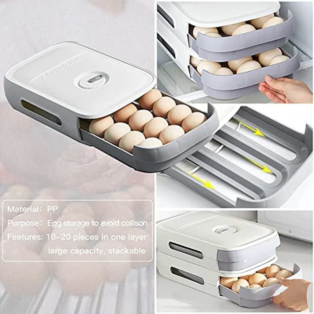 Egg Storage Box – Drawer Style Fridge Organizer for Freshness | Storenzo