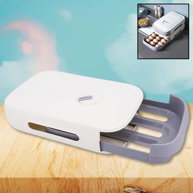 Egg Storage Box – Drawer Style Fridge Organizer for Freshness | Storenzo