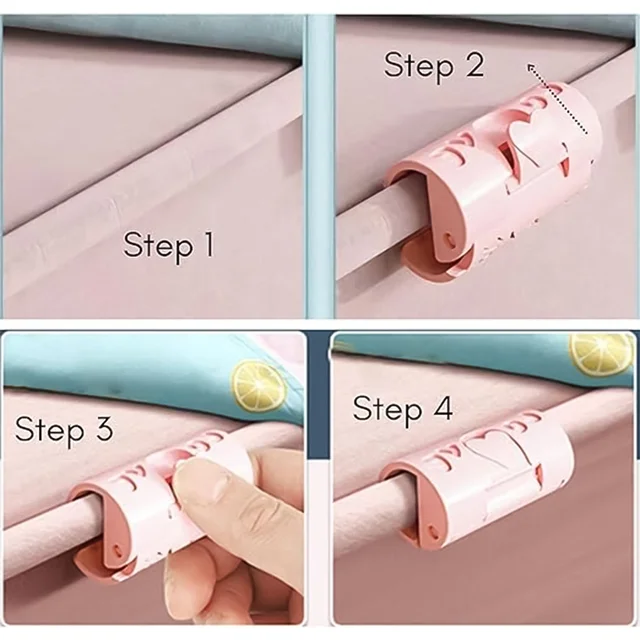 Elastic Bed Sheet Clips – Non-Slip Plastic Quilt Holders