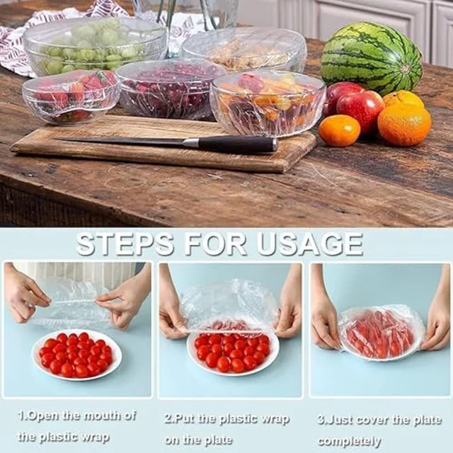 Elastic Food Covers – Small 100 Pcs Set for Freshness | Organivo