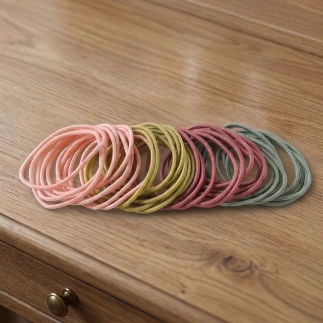 Elastic Hair Bands – Soft & Strong Grip for All Hair Types (40 Pc)