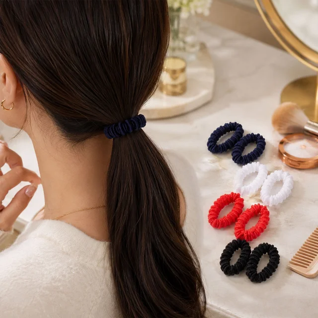 Elastic Hairband Set – Gentle Grip & Vibrant Colors for All-Day Hold