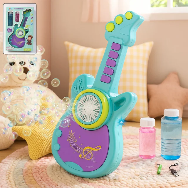 Electric Guitar Bubble Machine – Automatic Fun for Kids