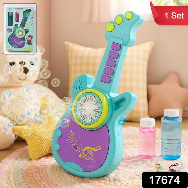 Electric Guitar Bubble Machine – Automatic Fun for Kids