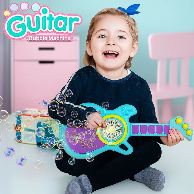 Electric Guitar Bubble Machine – Automatic Fun for Kids