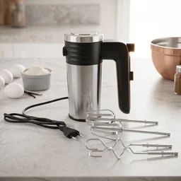 Electric Hand Mixer 500W with Beaters Dough Hooks for Cake and Baking (1 Pc)