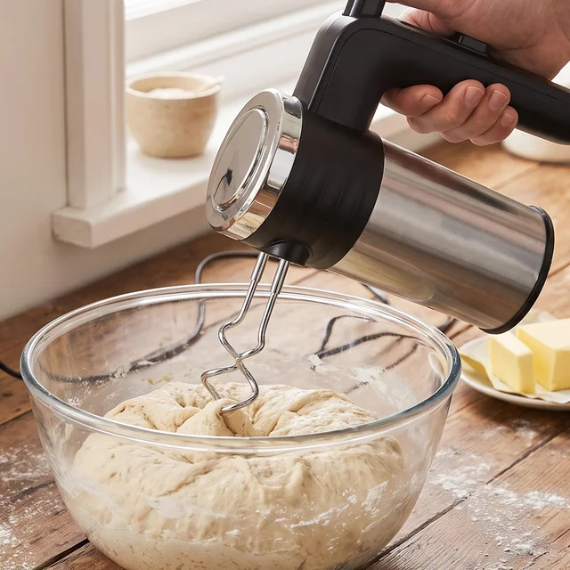 Electric Hand Mixer 500W with Beaters Dough Hooks for Cake and Baking (1 Pc)