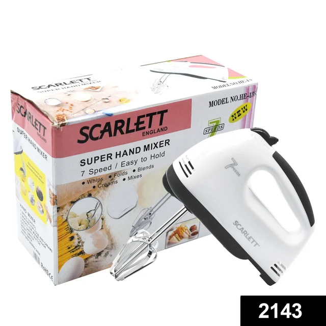 Electric Hand Mixer – 7-Speed with Attachments | XcelCraft