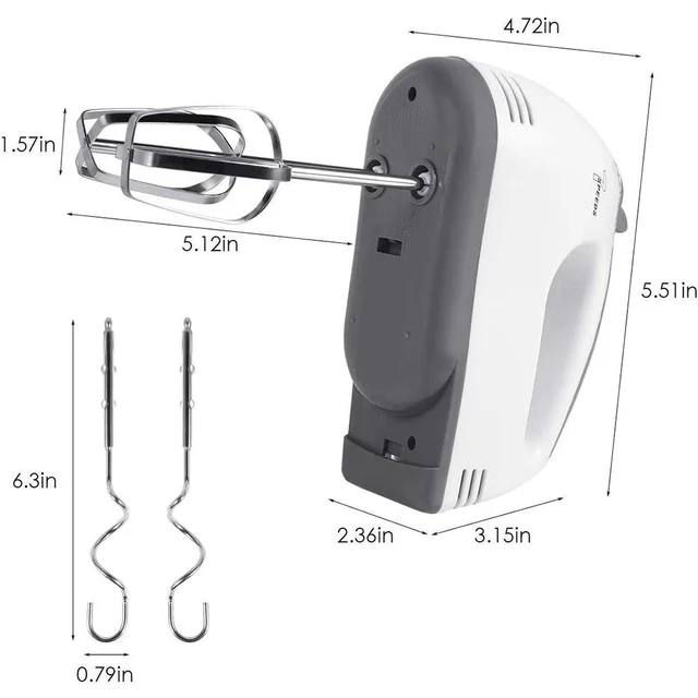 Electric Hand Mixer – 7-Speed with Attachments | XcelCraft
