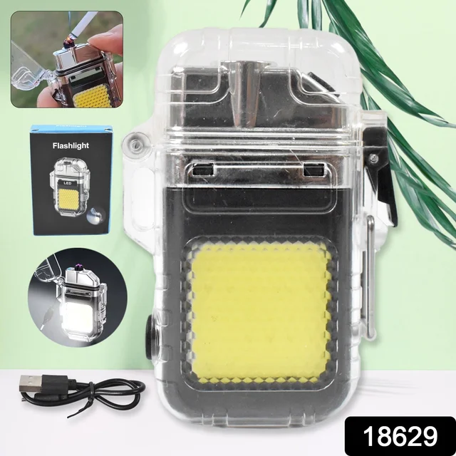 Electric Lighter Flashlight – USB Rechargeable 3-Mode COB | Indo Glow