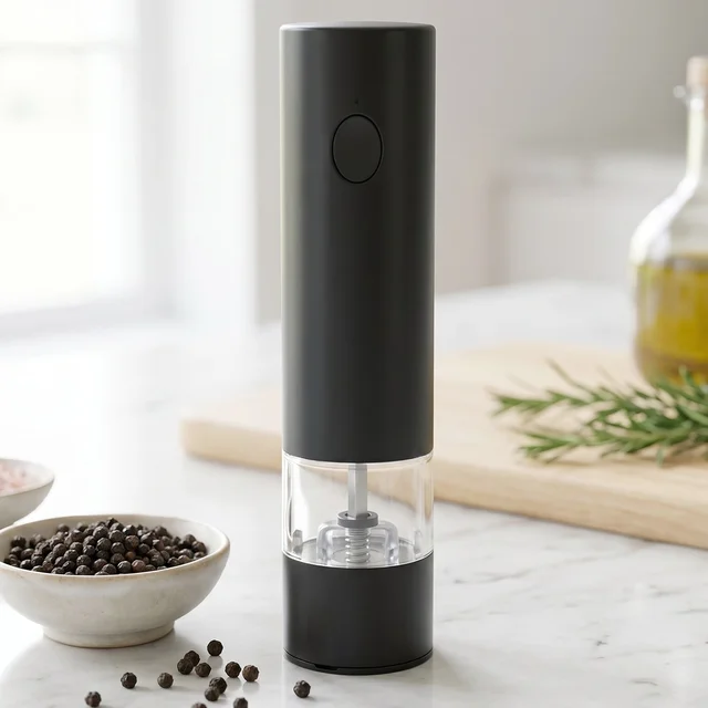 Electric Pepper Grinder – USB Rechargeable & One Touch Operation