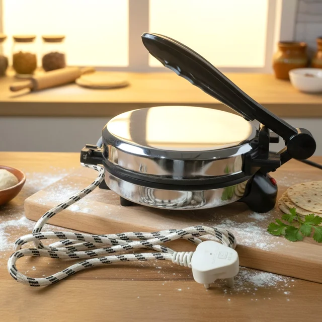 Electric Roti Maker – Stainless Steel Flatbread Cooker for Quick Meals