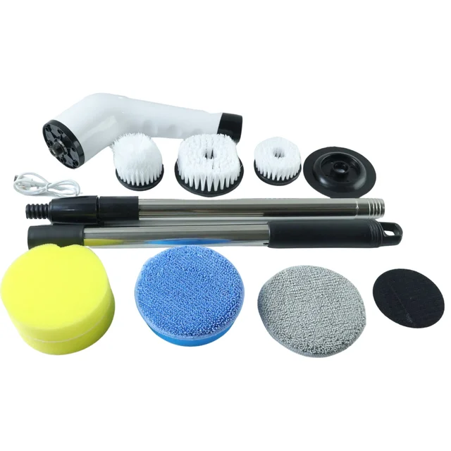 Electric Spin Scrubber – Cordless 9-in-1 Cleaner with Telescopic Handle