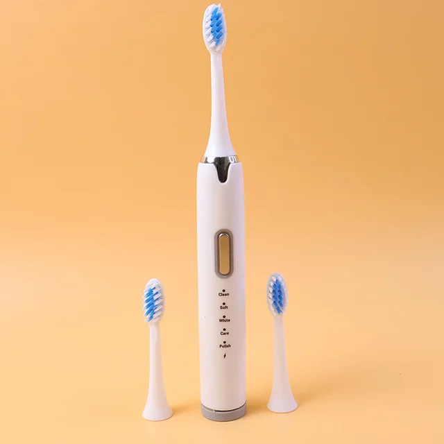 Electric Toothbrush Set – Rechargeable Sonic Cleaner with 3 Brush Heads
