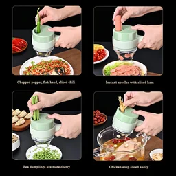 Electric Vegetable Cutter – 4-in-1 Handheld Slicer | Indo Glow