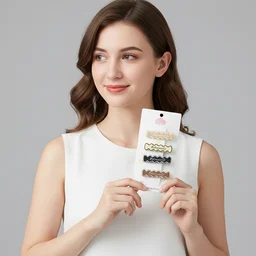 Elegant Design Hair Clips – Stylish 4-Pc Snap Set for Women