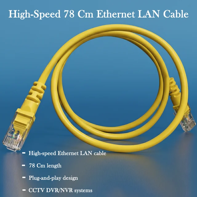 Ethernet LAN Cable 78cm – High-Speed Reliable Connectivity