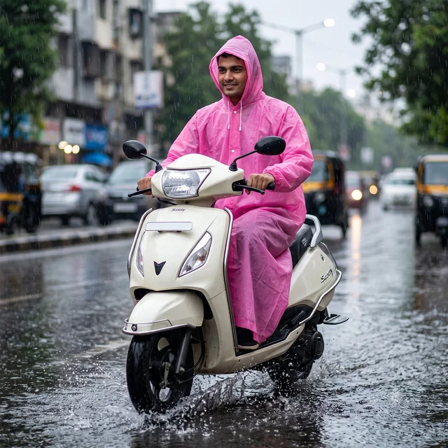 EVA Hooded Long Rain Coat – Monsoon Wear for Men & Women